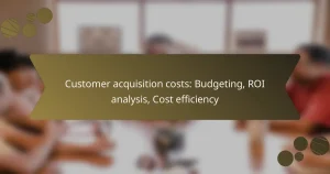 Customer acquisition costs: Budgeting, ROI analysis, Cost efficiency
