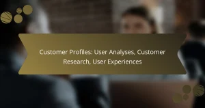 Customer Profiles: User Analyses, Customer Research, User Experiences