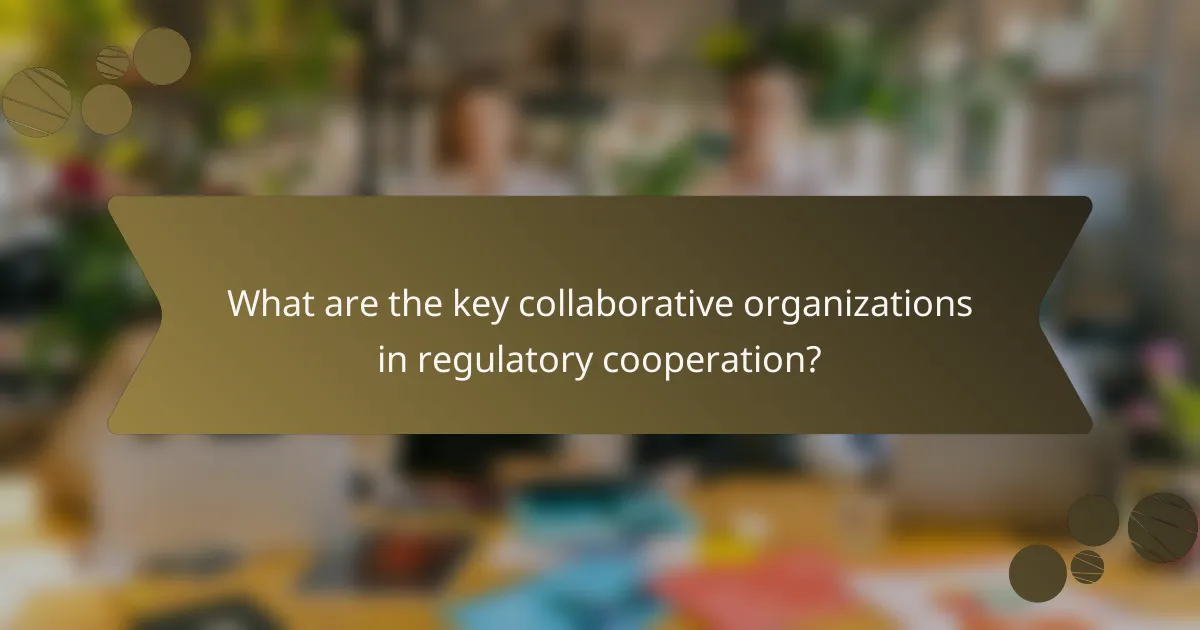 What are the key collaborative organizations in regulatory cooperation?